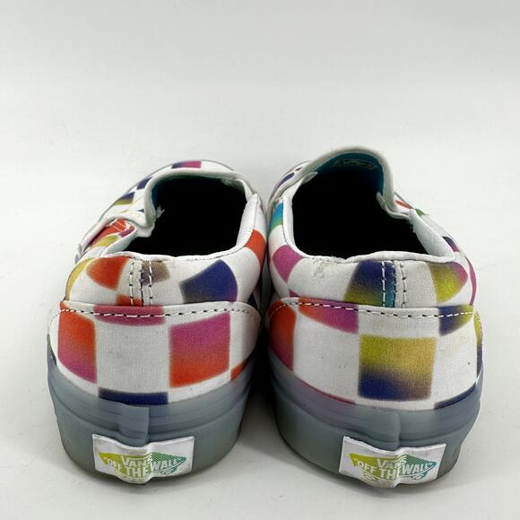 Vans Classic Slip On Cultivate Care Rainbow Checkered Low Top Multicolor 7 - Picture 5 of 8